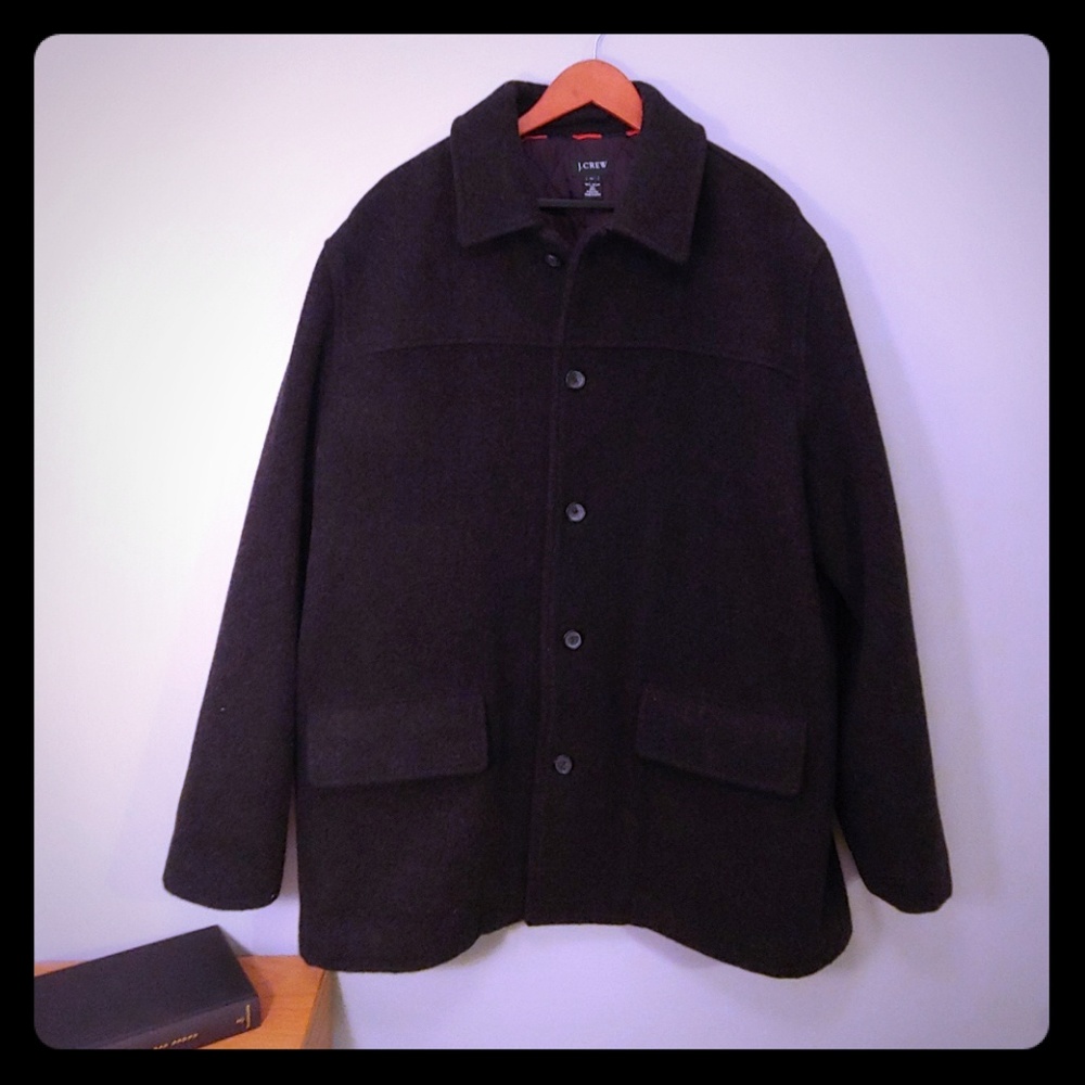 🌟 JCrew Wool Coat - XL Charcoal